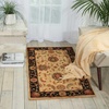 image:imageNourison Home Living Treasures Persian IvoryBlack 36 x 56 AreaRug EasyCleaning Non Shedding Bed Room Living Room Dining Room Kitchen 4x6
