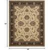 image:imageNourison Home Living Treasures Persian IvoryBlack 76 x 96 AreaRug EasyCleaning Non Shedding Bed Room Living Room Dining Room Kitchen 8x10