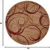 image:imageNourison Home Somerset Abstract Beige 56 x Round Area Rug Easy Cleaning Non Shedding Bed Room Living Room Dining Room Kitchen 6 Round56 Round