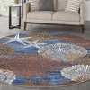 image:imageNourison Home Pompeii Blue Multicolor 710 x Round Area Rug  Easy Clean Non Shedding Bed Room Living Room Dining Room Kitchen 8 x Round