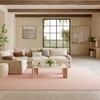 image:imageNourison Textured Home Ivory Rose 53 x 7 Area Rug  Easy Clean Non Shedding Bed Room Living Room Dining Room Kitchen 5 x 7