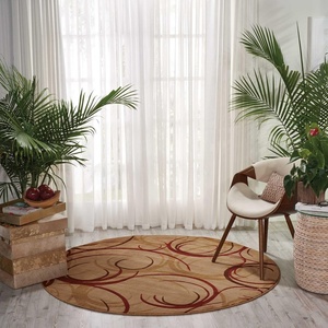image:imageNourison Home Somerset Abstract Beige 56 x Round Area Rug Easy Cleaning Non Shedding Bed Room Living Room Dining Room Kitchen 6 Round56 Round