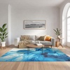 image:imageNourison Home Color Splash Blue Ivory 53 x 73 Area Rug  Easy Clean Non Shedding Bed Room Living Room Dining Room Kitchen 5 x 7Blue Ivory