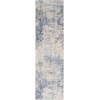 image:imageNourison Home Sleek Textures Modern IvoryGrey 53 x 73 Area Rug Easy Cleaning Non Shedding Bed Room Living Room Dining Room Kitchen 5x7Ivory Blue