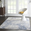 image:imageNourison Home Sleek Textures Modern IvoryGrey 53 x 73 Area Rug Easy Cleaning Non Shedding Bed Room Living Room Dining Room Kitchen 5x7Ivory Blue