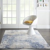 image:imageNourison Home Sleek Textures Modern IvoryGrey 53 x 73 Area Rug Easy Cleaning Non Shedding Bed Room Living Room Dining Room Kitchen 5x7Ivory Blue