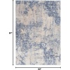 image:imageNourison Home Sleek Textures Modern IvoryGrey 53 x 73 Area Rug Easy Cleaning Non Shedding Bed Room Living Room Dining Room Kitchen 5x7Ivory Blue