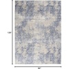 image:imageNourison Home Sleek Textures Modern IvoryGrey 53 x 73 Area Rug Easy Cleaning Non Shedding Bed Room Living Room Dining Room Kitchen 5x7Ivory Blue