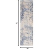 image:imageNourison Home Sleek Textures Modern IvoryGrey 53 x 73 Area Rug Easy Cleaning Non Shedding Bed Room Living Room Dining Room Kitchen 5x7Ivory Blue