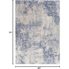 image:imageNourison Home Sleek Textures Modern IvoryGrey 53 x 73 Area Rug Easy Cleaning Non Shedding Bed Room Living Room Dining Room Kitchen 5x7Ivory Blue