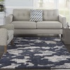 image:imageNourison Home Textured Contemporary Abstract IvoryGrey 710 x 910 Area Rug Easy Cleaning Non Shedding Bed Room Living Room Dining Room Kitchen 8x10BlueGrey