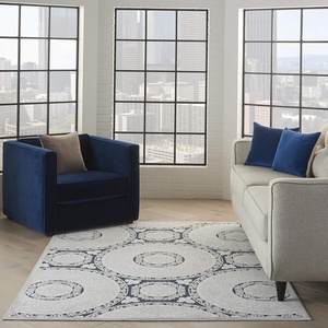 image:imageNourison Home Calobra Taupe 4 x 6 Area Rug  Easy Clean Non Shedding Bed Room Living Room Dining Room Kitchen 4 x 6Blue