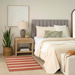 image:imageNourison Home Positano Terracotta Ivory 3 x 5 Area Rug  Easy Clean Non Shedding Bed Room Living Room Dining Room Kitchen 3 x 5Terracotta Ivory