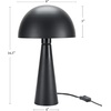 image:imageNourison Home 16 Matte Black Metal Mushroom Table Lamp Modern Retro Desk Light for Bedroom Dining Office EntrywayMatte Black