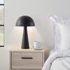 image:imageNourison Home 16 Matte Black Metal Mushroom Table Lamp Modern Retro Desk Light for Bedroom Dining Office EntrywayMatte Black