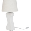 image:imageNourison Home 21 OffWhite Abstract Column Ceramic Table Lamp for Bedroom Living Room Console Entryway