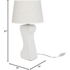 image:imageNourison Home 21 OffWhite Abstract Column Ceramic Table Lamp for Bedroom Living Room Console Entryway