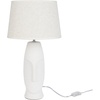 image:imageNourison Home 21 OffWhite Abstract Face Ceramic Table Lamp for Bedroom Living Room Console Entryway