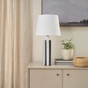 image:imageNourison Home 22 Blue amp White Striped Ceramic Cylinder Table Lamp for Bedroom Living Room Console EntrywayBLUEWHITE STRIPED