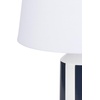 image:imageNourison Home 22 Blue amp White Striped Ceramic Cylinder Table Lamp for Bedroom Living Room Console EntrywayBLUEWHITE STRIPED