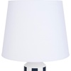 image:imageNourison Home 22 Blue amp White Striped Ceramic Cylinder Table Lamp for Bedroom Living Room Console EntrywayBLUEWHITE STRIPED