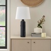 image:imageNourison Home 22 Blue amp White Striped Ceramic Cylinder Table Lamp for Bedroom Living Room Console EntrywayDARK BLUE