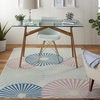 image:imageNourison Home Grafix White 53 x Round Area Rug  Easy Clean Non Shedding Bed Room Living Room Dining Room Kitchen 5 x RoundIvoryMulti