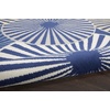 image:imageNourison Home Grafix White 53 x Round Area Rug  Easy Clean Non Shedding Bed Room Living Room Dining Room Kitchen 5 x RoundNavy