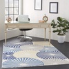 image:imageNourison Home Grafix White 53 x Round Area Rug  Easy Clean Non Shedding Bed Room Living Room Dining Room Kitchen 5 x RoundWhite