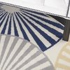 image:imageNourison Home Grafix White 53 x Round Area Rug  Easy Clean Non Shedding Bed Room Living Room Dining Room Kitchen 5 x RoundWhite