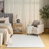 image:imageNourison Home Soft Plush Rabbit Fur Black 4 x 6 Area Rug  Easy Clean Non Shedding Bed Room Living Room Dining Room Kitchen 4 x 6White