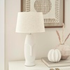 image:imageNourison Home 21 OffWhite Abstract Face Ceramic Table Lamp for Bedroom Living Room Console Entryway