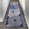 image:imageNourison Home Grafix White 53 x Round Area Rug  Easy Clean Non Shedding Bed Room Living Room Dining Room Kitchen 5 x RoundNavy