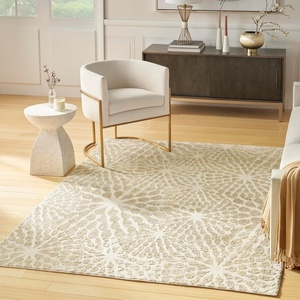 image:imageNourison Home Ambiance Grey Silver 53 x 73 Area Rug Easy Clean Non Shedding Bed Room Living Room Dining Room Kitchen 5 x 7Ivory Gold
