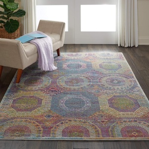 image:imageNourison Home Global Vintage Multicolor 810 x 1110 Area Rug  Easy Clean Non Shedding Bed Room Living Room Dining Room Kitchen 9 x 1253 x 76 Rectangular