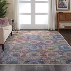 image:imageNourison Home Global Vintage Multicolor 810 x 1110 Area Rug  Easy Clean Non Shedding Bed Room Living Room Dining Room Kitchen 9 x 12810 x 1110 Rectangular