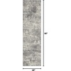 image:imageMichael Amini MA90 Uptown Beige Aqua 22 x 76 Area Rug  Easy Clean Non Shedding Bed Room Living Room Dining Room Kitchen 8 RunnerIvoryGrey