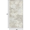 image:imageNourison Home Grafix Grey 2 x 4 Area Rug  Easy Clean Non Shedding Bed Room Living Room Dining Room Kitchen 2 x 4Grey