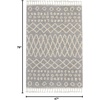 image:imageNourison Home Marrakesh Shag Moroccan Silver 22 x 4 Area Rug Easy Cleaning Non Shedding Bed Room Living Room Dining Room Kitchen 2x4Silver