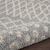 image:imageNourison Home Marrakesh Shag Moroccan Silver 22 x 4 Area Rug Easy Cleaning Non Shedding Bed Room Living Room Dining Room Kitchen 2x4Silver