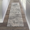 image:imageMichael Amini MA90 Uptown Beige Aqua 22 x 76 Area Rug  Easy Clean Non Shedding Bed Room Living Room Dining Room Kitchen 8 RunnerIvoryGrey