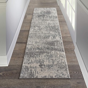 image:imageMichael Amini MA90 Uptown Beige Aqua 22 x 76 Area Rug  Easy Clean Non Shedding Bed Room Living Room Dining Room Kitchen 8 RunnerIvoryGrey