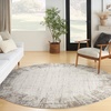 image:imageNourison Home Elation Ivory Grey 710 x Round Area Rug  Easy Clean Non Shedding Bed Room Living Room Dining Room Kitchen 8 x RoundIvory Grey