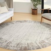 image:imageNourison Home Elation Ivory Grey 710 x Round Area Rug  Easy Clean Non Shedding Bed Room Living Room Dining Room Kitchen 8 x RoundIvory Grey