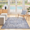 image:imageNicole Curtis Machine Washable Series 1 Traditional Navy Ivory 6 x 9 Area Rug Easy Cleaning Non Shedding Bed Room Living Room Dining Room Kitchen 6x9
