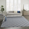 image:imageNourison Home Calabas Beige Cream 22 x 76 Area Rug  Easy Clean Non Shedding Bed Room Living Room Dining Room Kitchen 8 RunnerSlateLight Blue