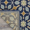 image:imageNourison Home Caribbean Navy 53 x Square Area Rug Retro Floral Bed Room Living Room Dining Room Kitchen Easy Clean Non Shedding 5 SquareNavy