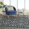 image:imageNourison Home Caribbean Navy 53 x Square Area Rug Retro Floral Bed Room Living Room Dining Room Kitchen Easy Clean Non Shedding 5 SquareNavy