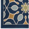 image:imageNourison Home Caribbean Navy 53 x Square Area Rug Retro Floral Bed Room Living Room Dining Room Kitchen Easy Clean Non Shedding 5 SquareNavy