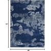 image:imageNourison Home Imprints Artistic Grey 4 x 6 Area Rug Easy Cleaning Non Shedding Bed Room Living Room Dining Room Kitchen 4x6Blue